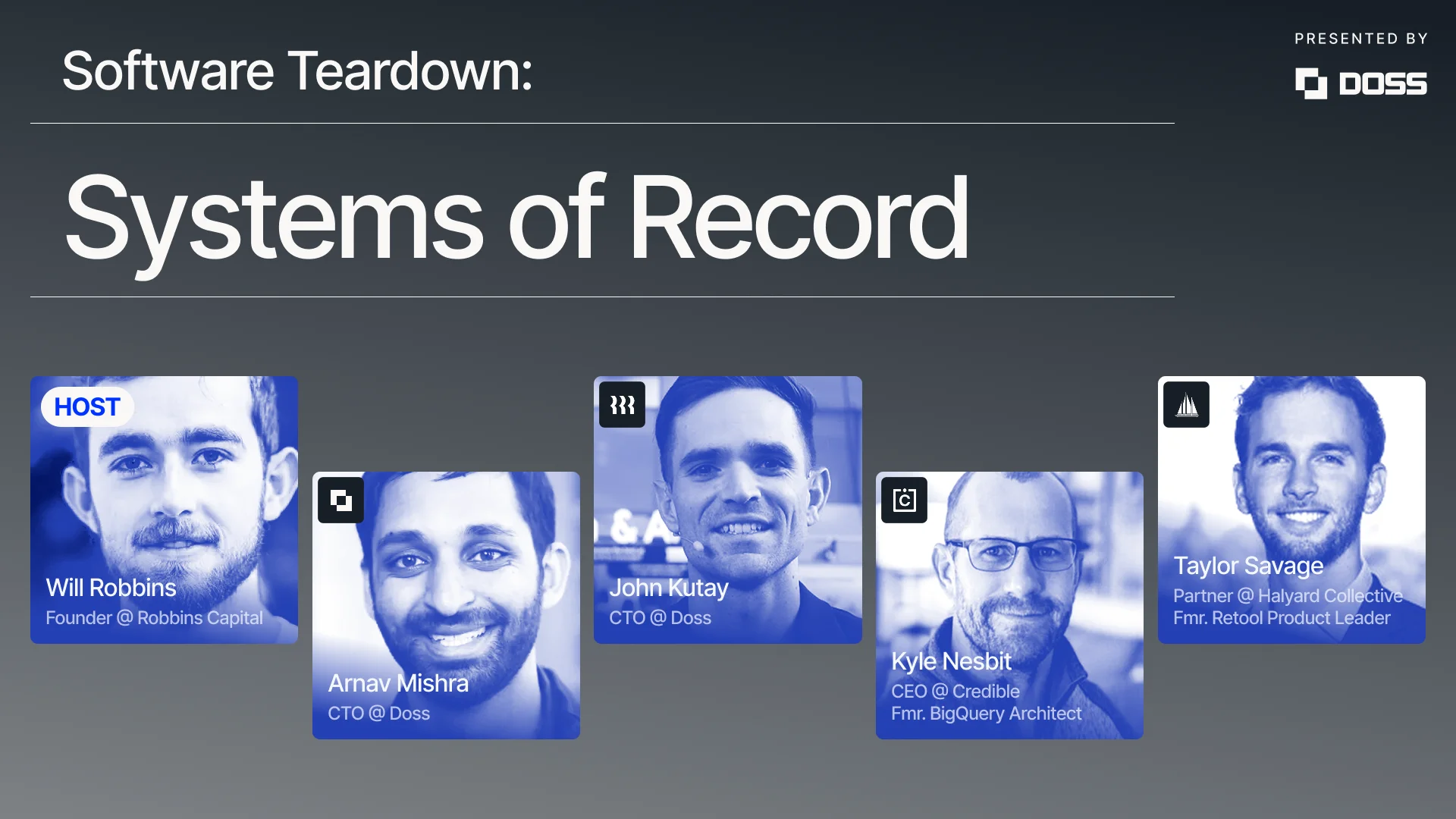 Software Teardown: Systems of Record
